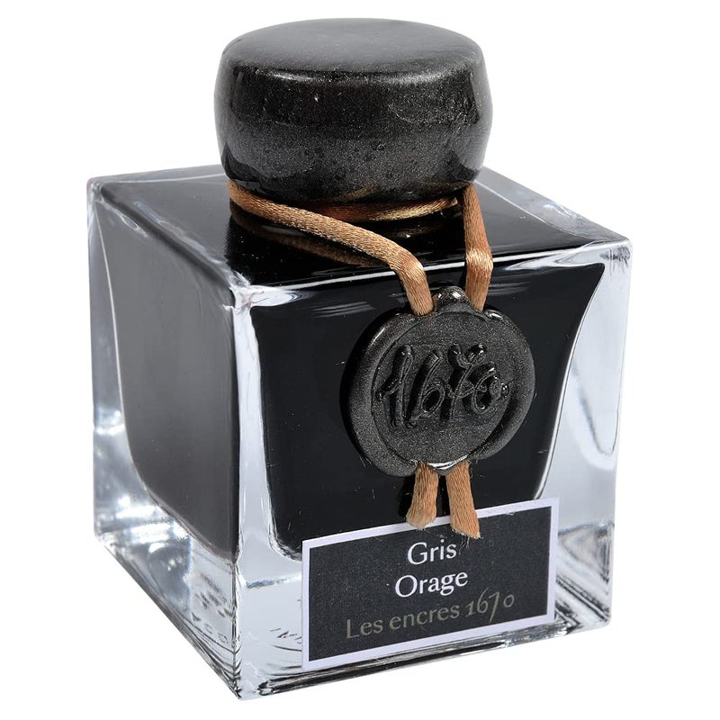 Jacques Herbin Herbin hbj15009 Anniversary Ink [1670 Gold Particles] Storm Gray for Fountain Pens/Pen - Image 5